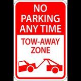 No Parking Anytime Tow Away Zone Sign